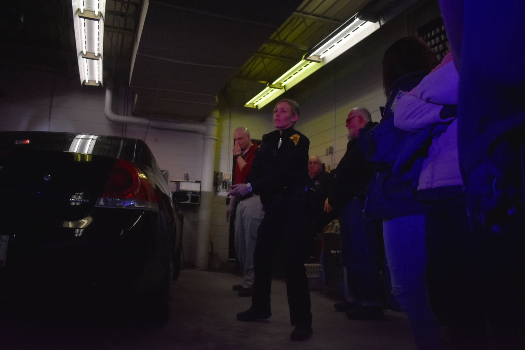 Heather Medina demonstrates traffic stop